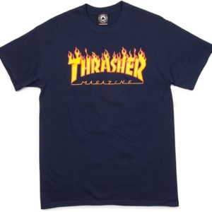 Thrasher - Flame Navy Blue Navy T-Shirt