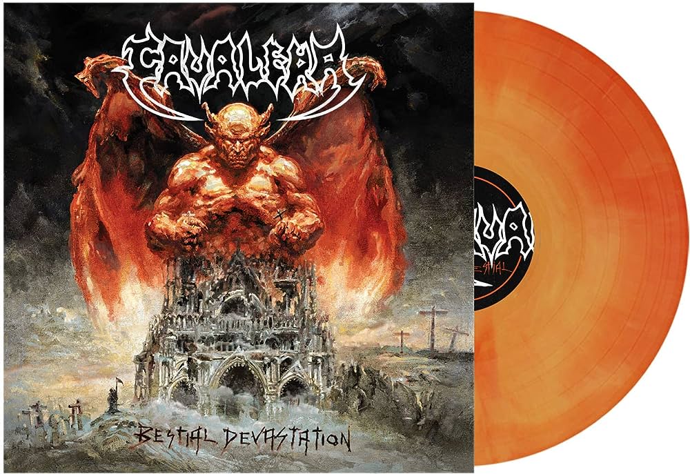 CAVALERA - BESTIAL DEVASTATION - ORANGE SWIRL