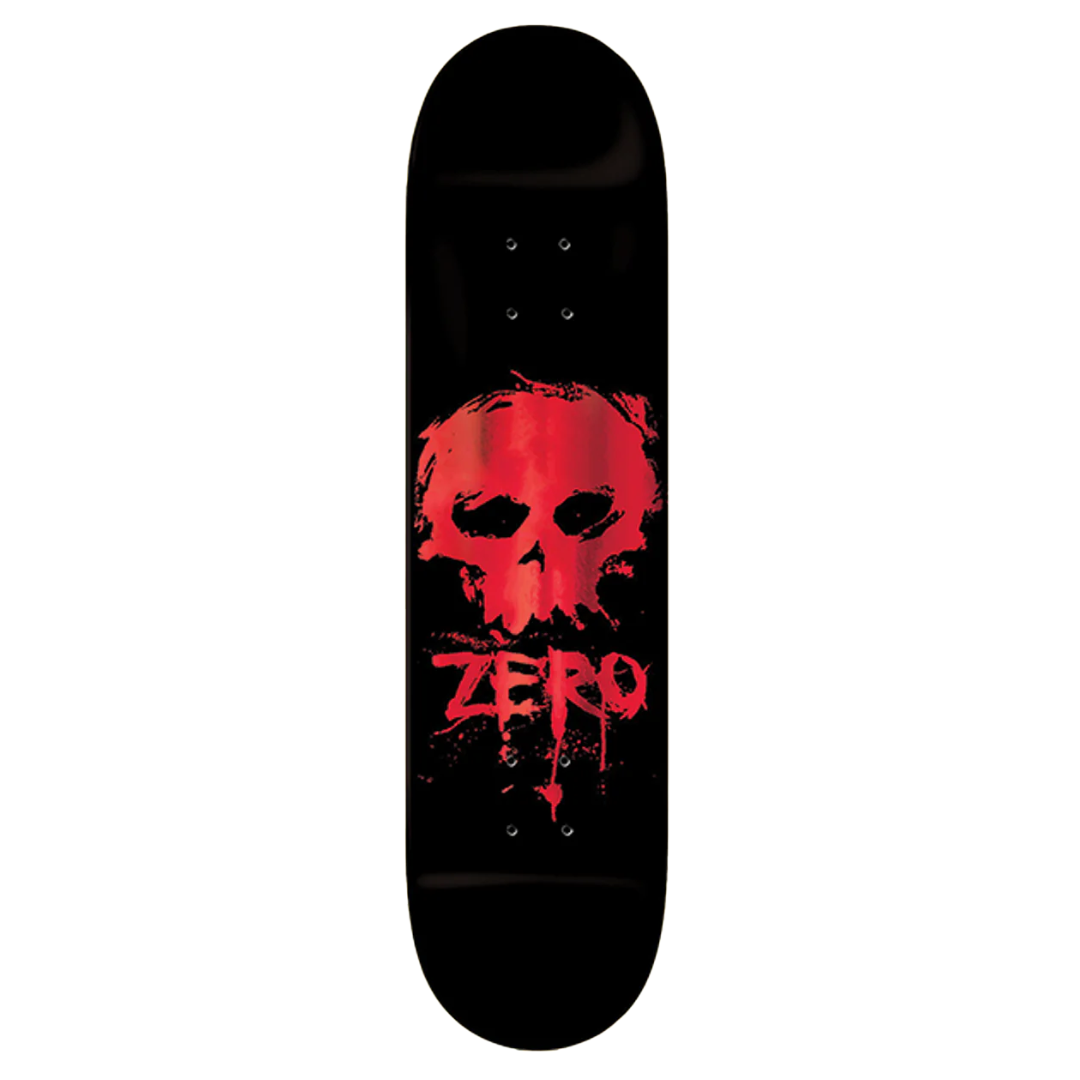 ZERO BLOOD SKULL FOIL DECK-8.25 BLKRED FOIL