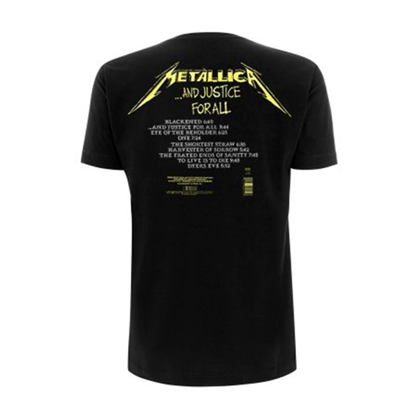 METALLICA - AND JUSTICE FOR ALL ALL TRACKS TSHIRT BACK