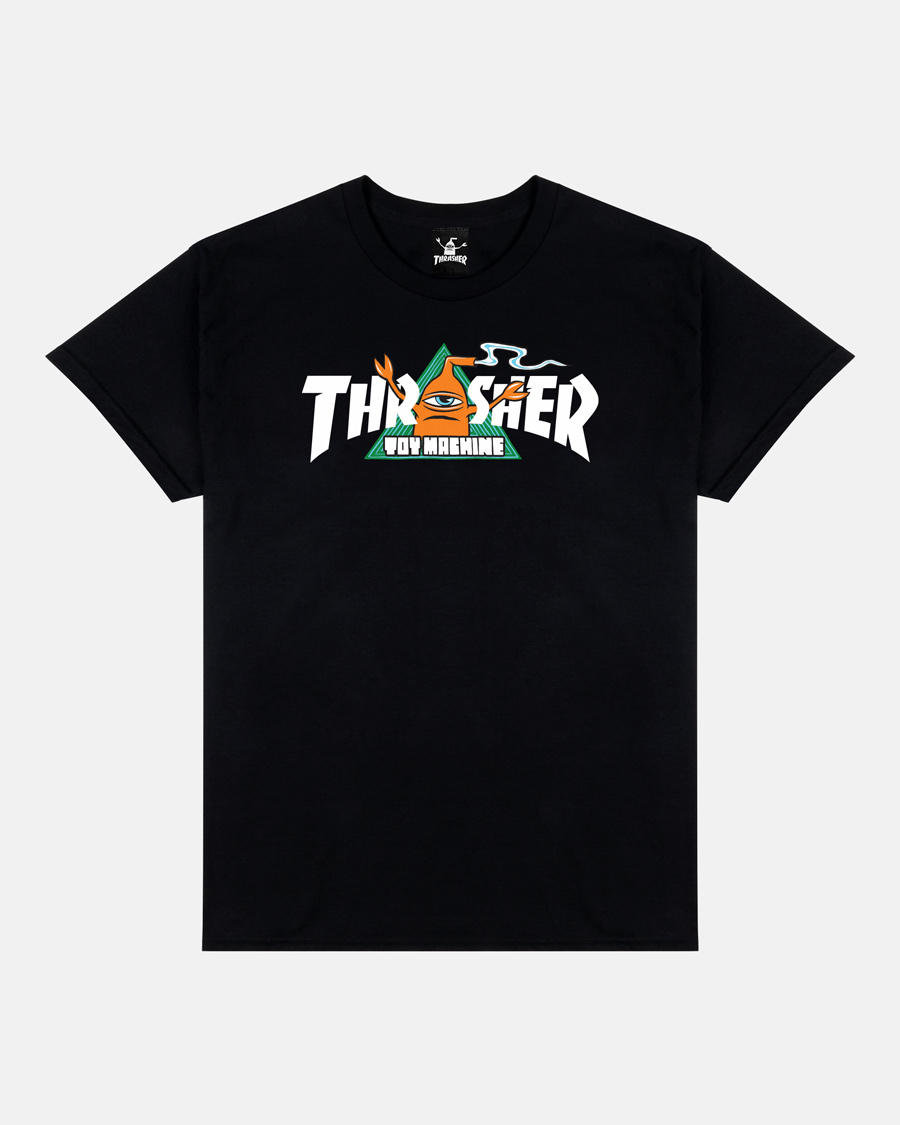 THRASHER X TOYMACHINE_VORTEX_TSHIRT_BLACK