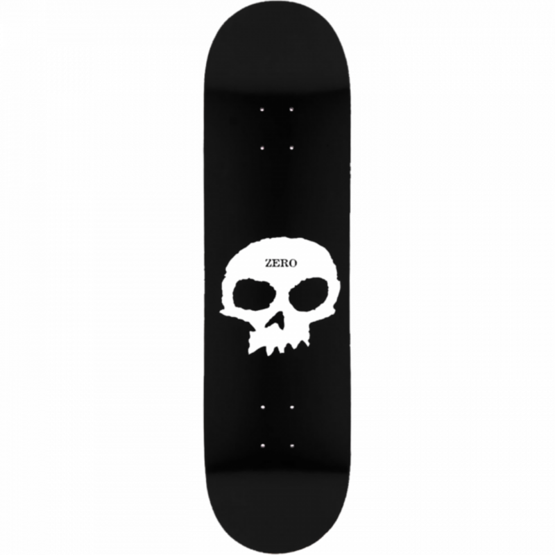 ZERO SINGLE SKULL DECK-8.5 BLKWHT
