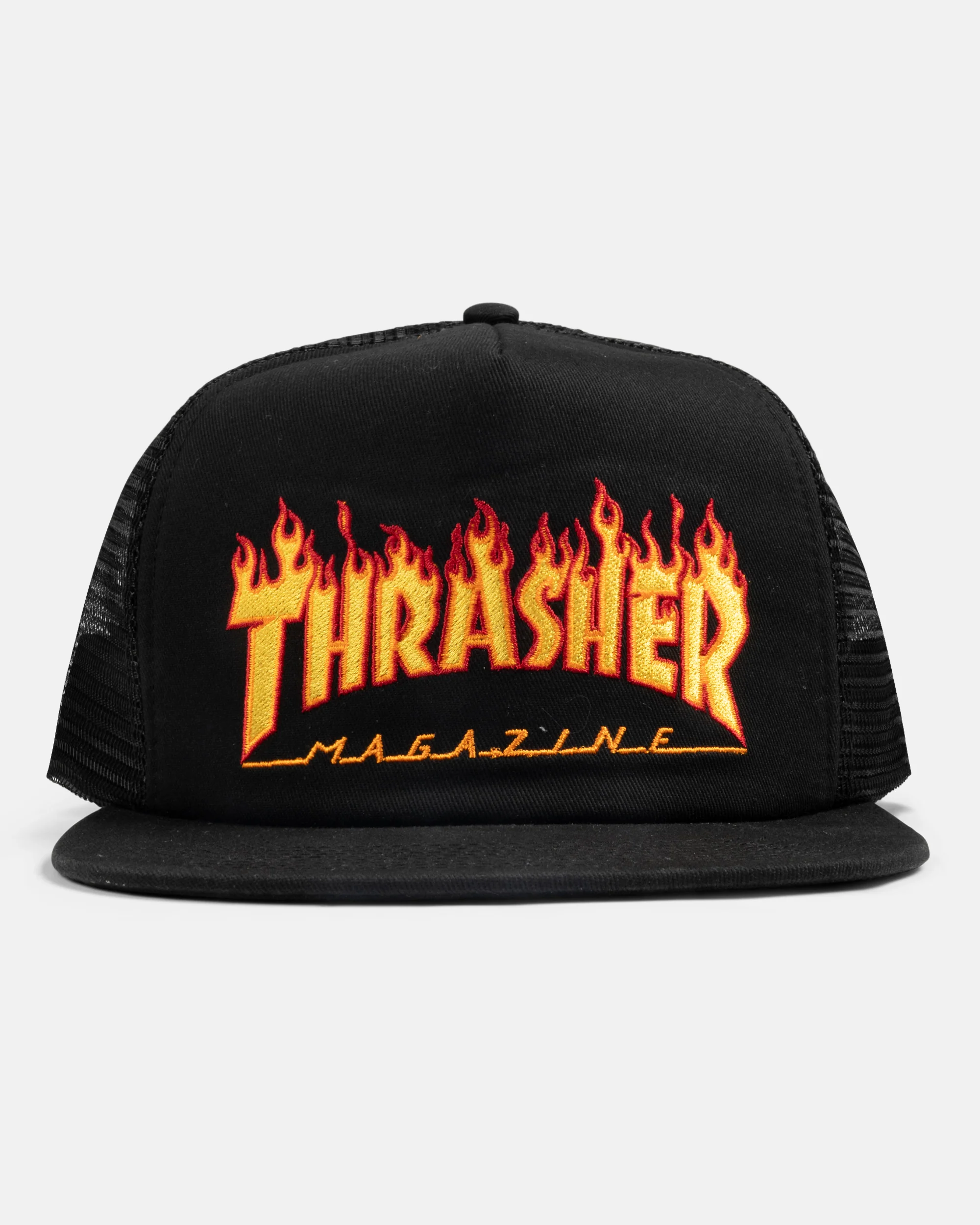 THRASHER - EMB. FLAME LOGO MESH CAP