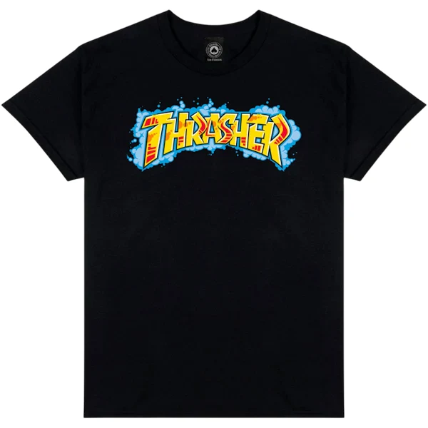 THRASHER - GRAFF BLACK TSHIRT