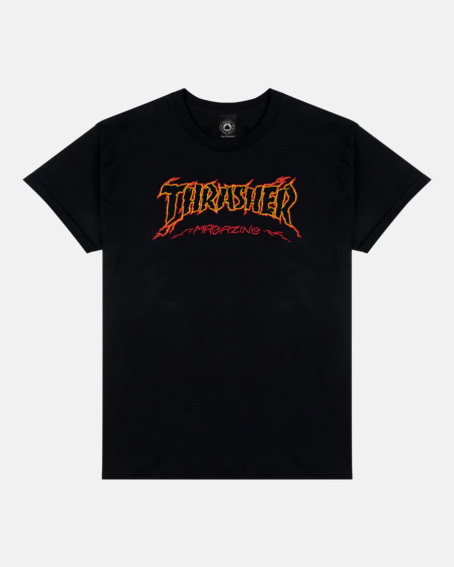 THRASHER CRACKED BY EXTEENAGER BLACK M-L
