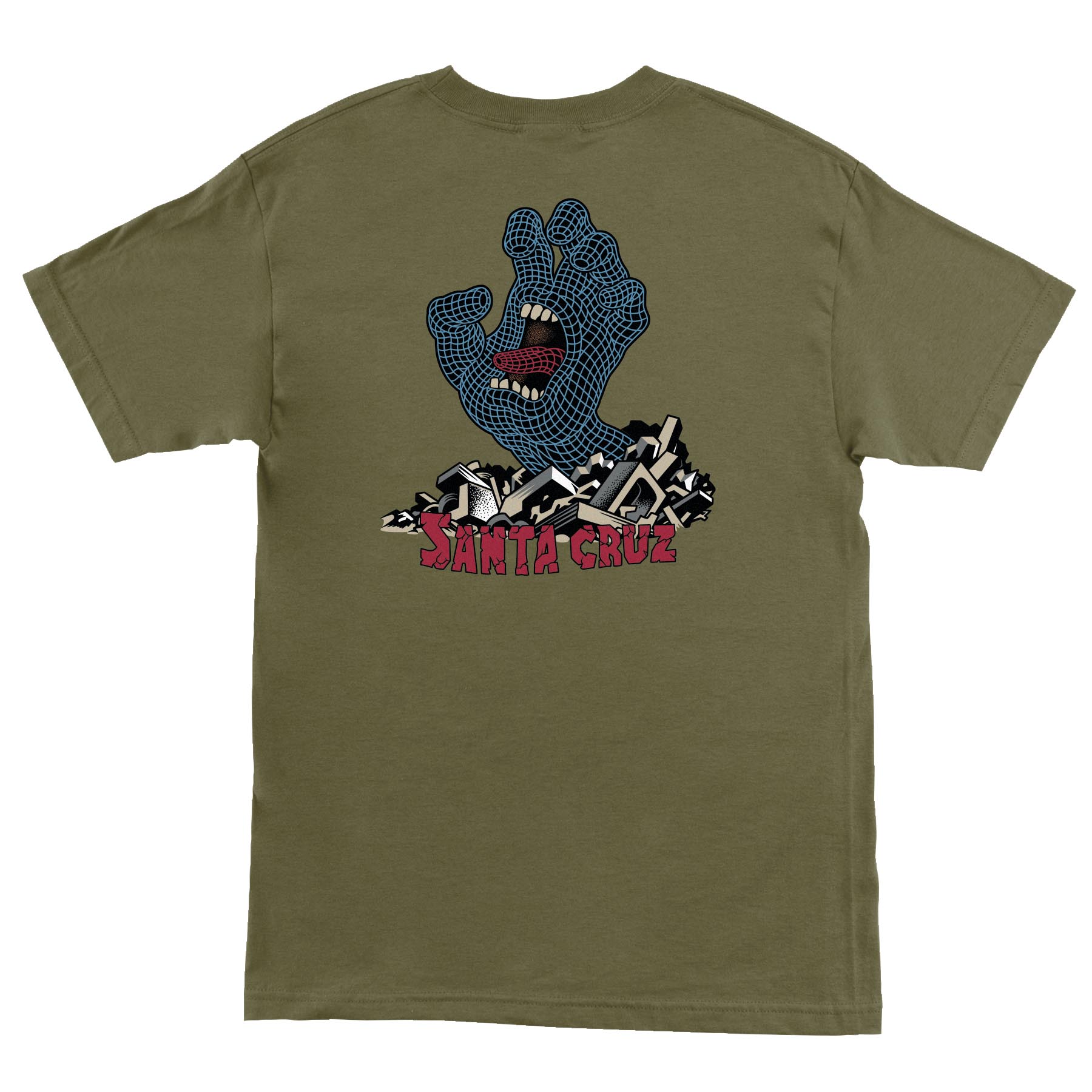 Santa Cruz Kendall Grid Hand T-shirt military green (M)