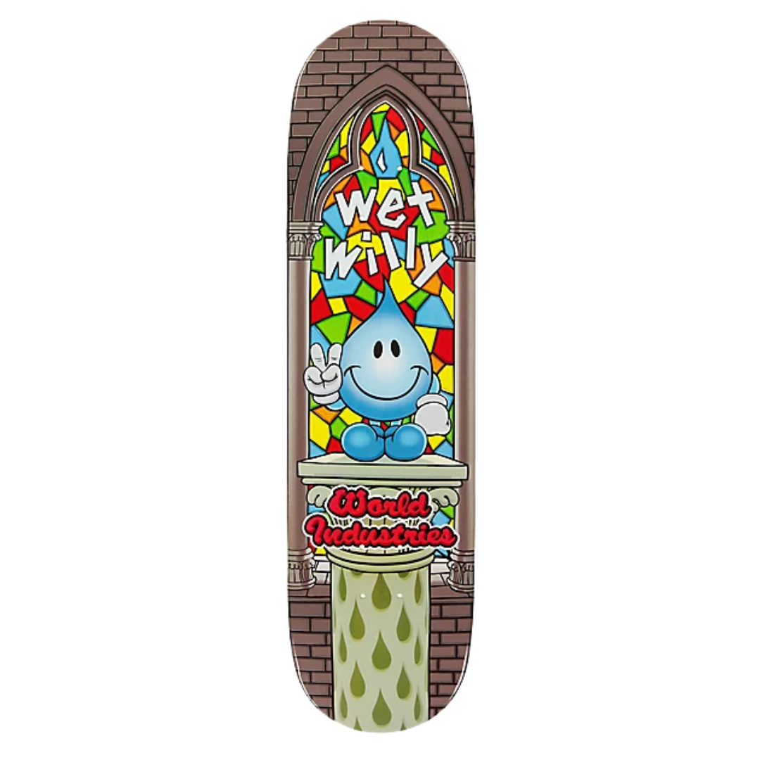 WORLD INDUSTRIES - WET WILLY STAINED GLASS DECK-8.25